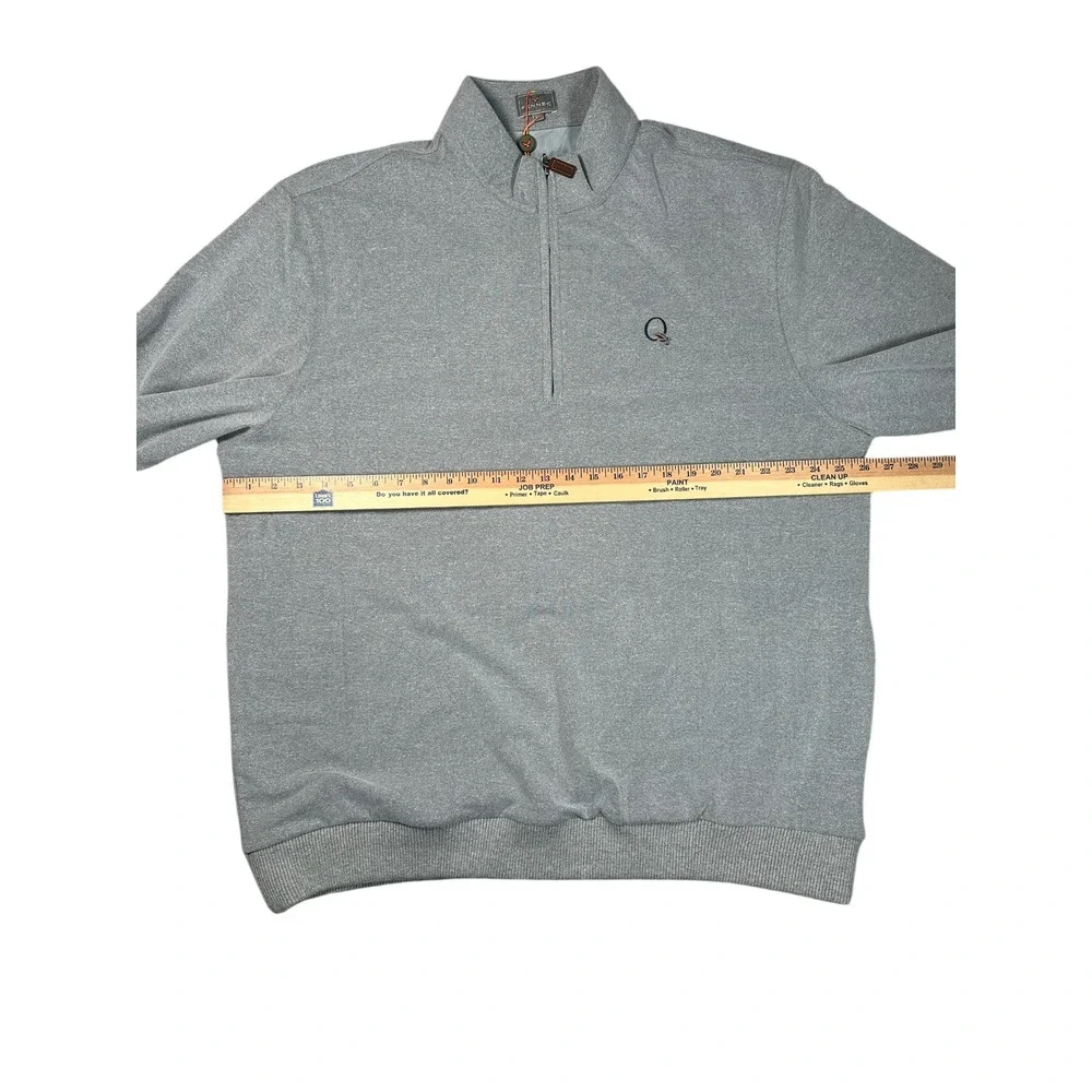 Fennec Golf Quail Hollow Windshirt Mens XXL Gray Micro Suede Long Sleeve NWT